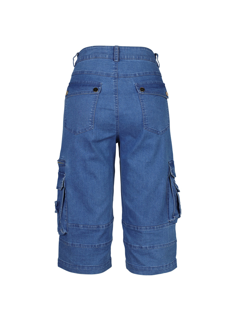 NÜ Bermuda avec poches cargo TAIA Shorts 481 Denim blue