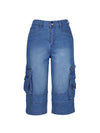NÜ Bermuda avec poches cargo TAIA Shorts 481 Denim blue