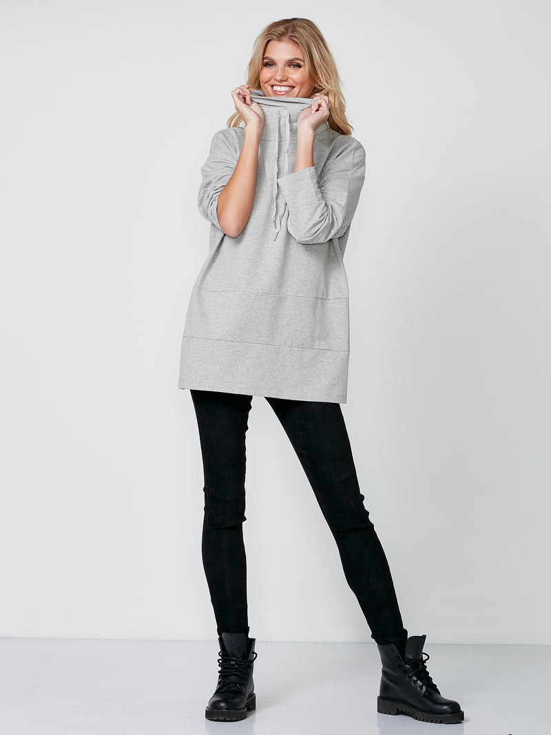 NÜ Blouse pull OLLI Blouses 900 Grey melange