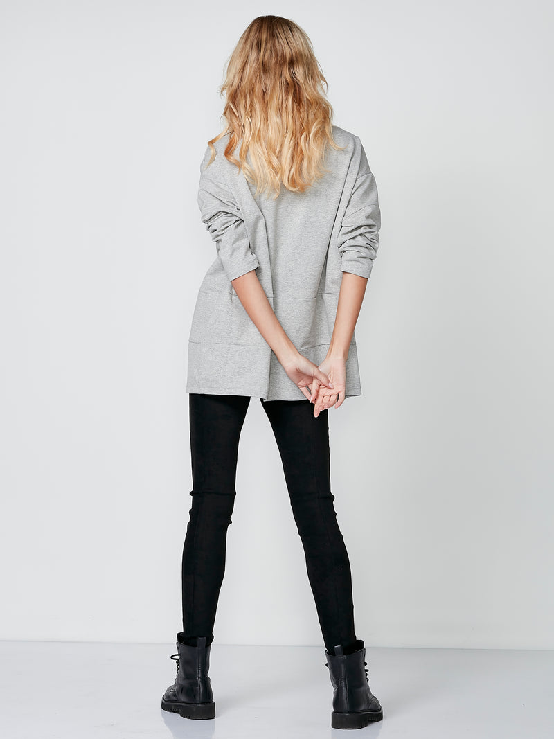 NÜ Blouse pull OLLI Blouses 900 Grey melange