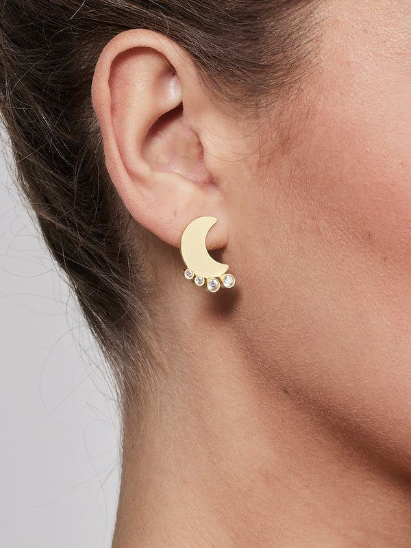 NÜ Boucle d'oreille Moons n°5 Jewellery 011 Gold