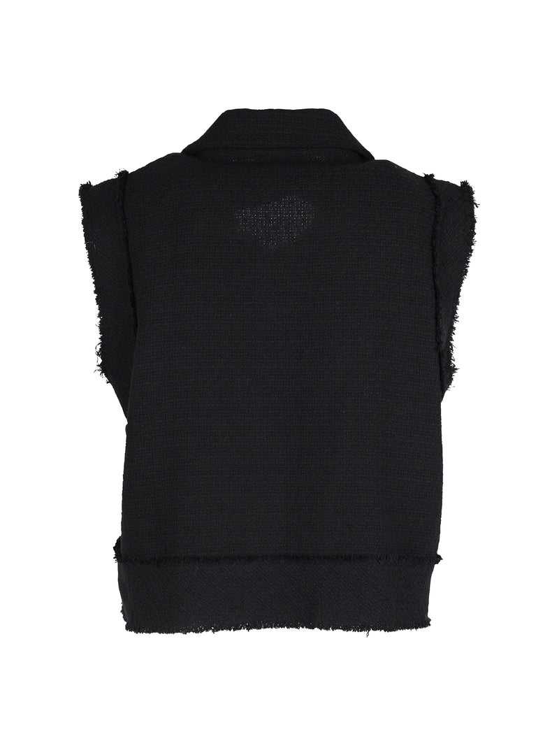 NÜ Gilet en tissu Bouclé TALA Gilets Noir