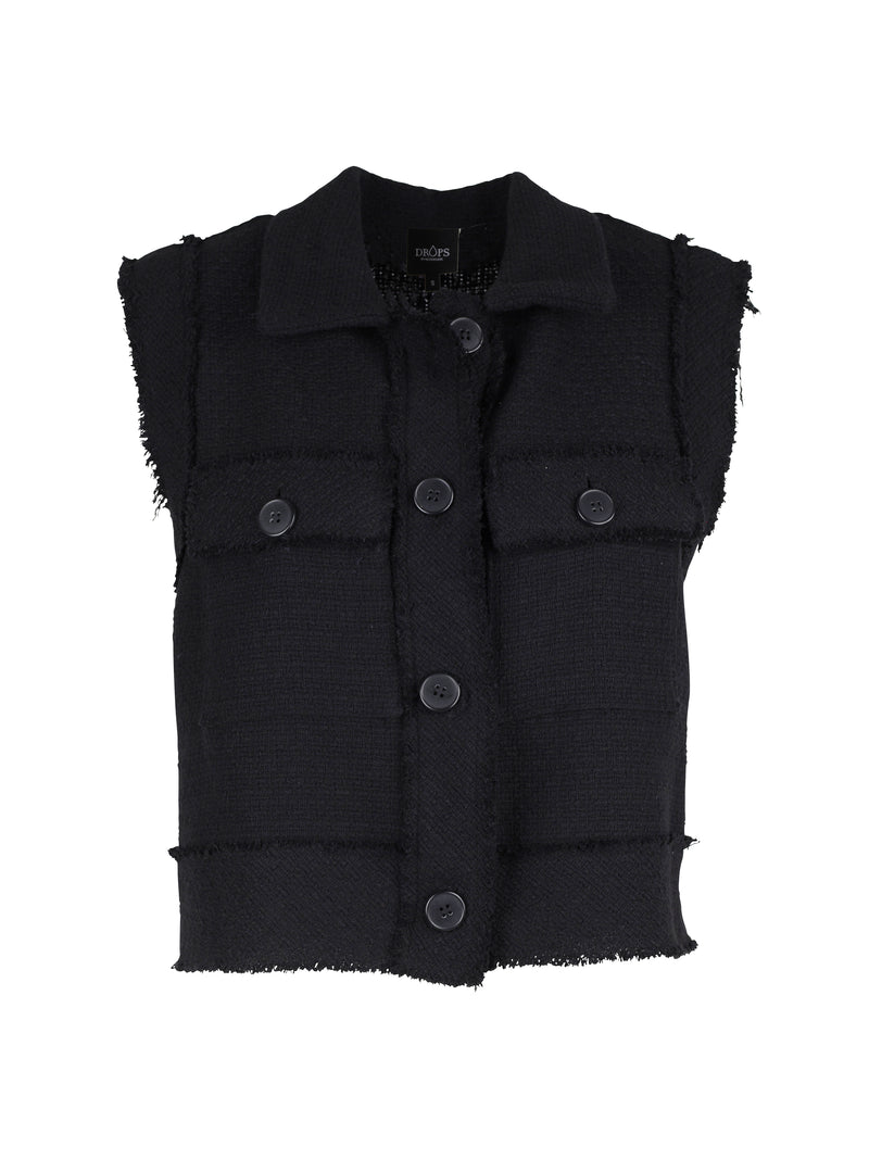 NÜ Gilet en tissu Bouclé TALA Gilets Noir