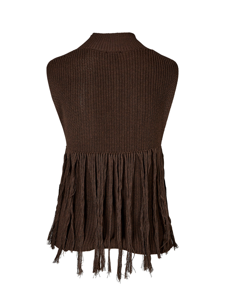 NÜ Gilet en tricot VIRNA Gilets 224 Dark Brown