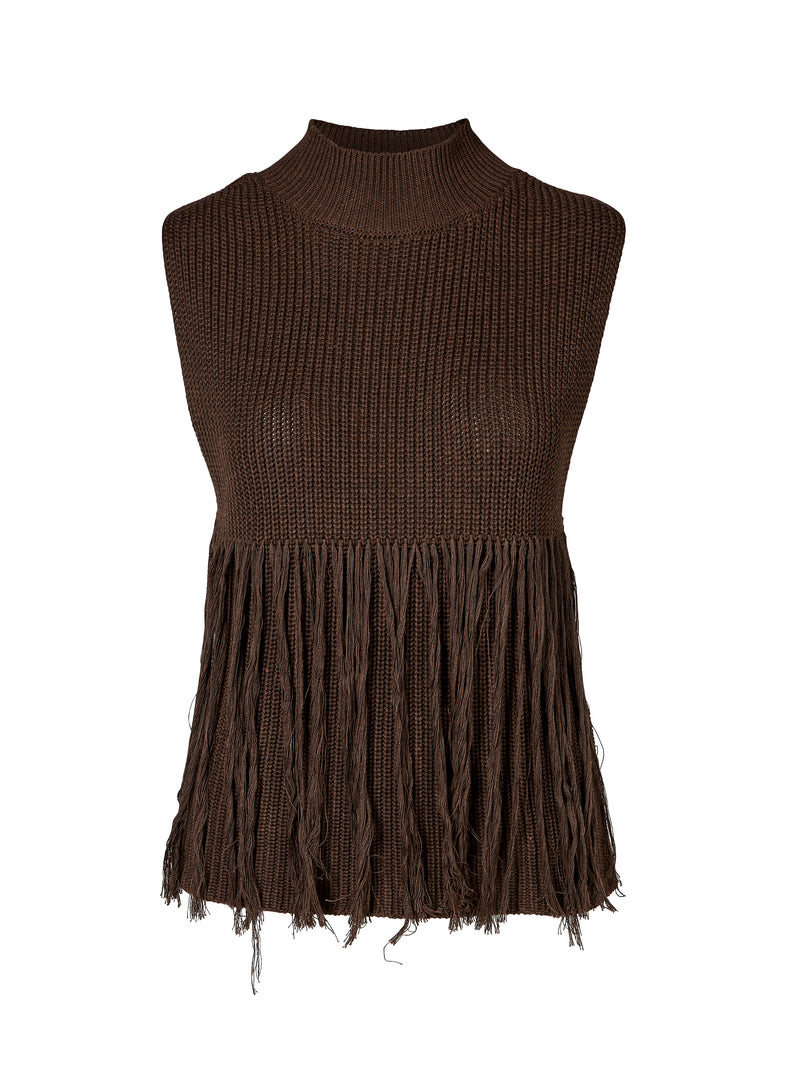 NÜ Gilet en tricot VIRNA Gilets 224 Dark Brown