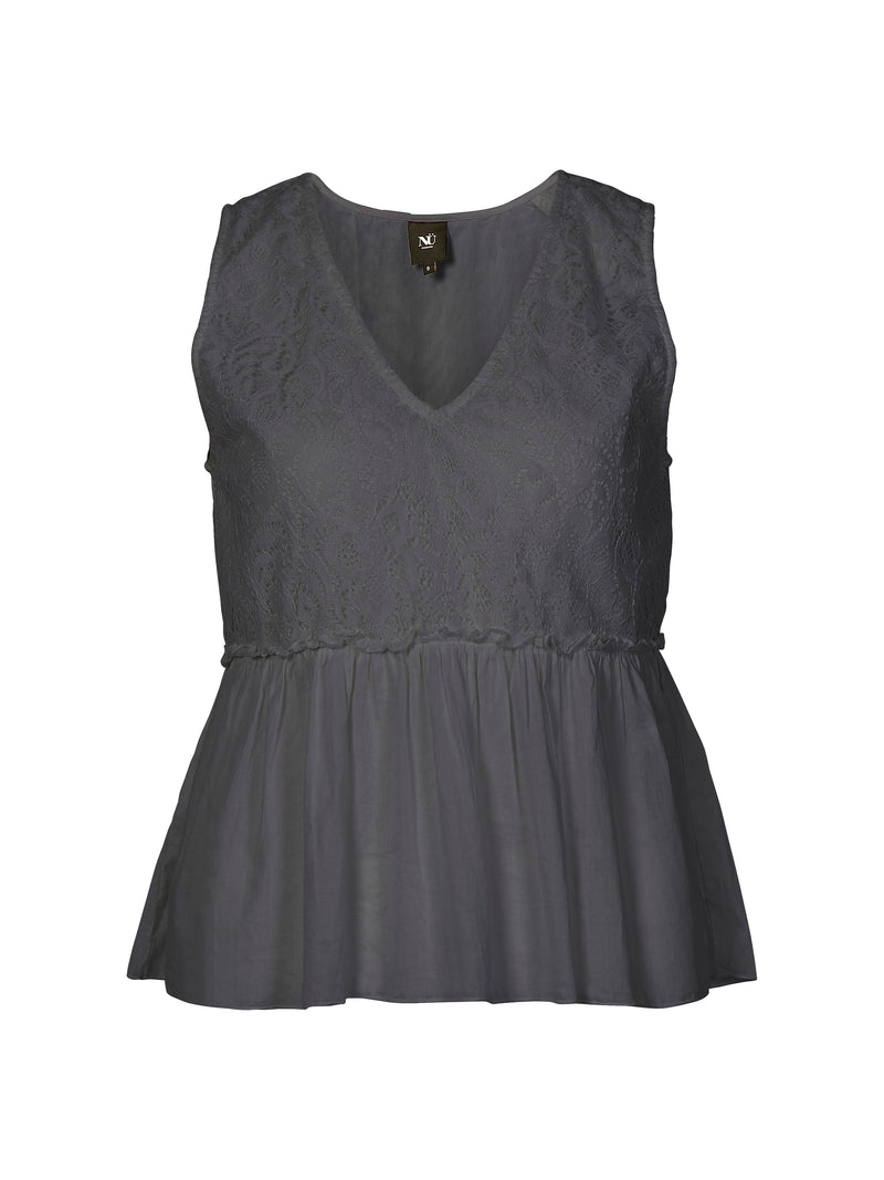 NÜ Haut ZELMA Débardeurs et t-shirts 987 dark grey