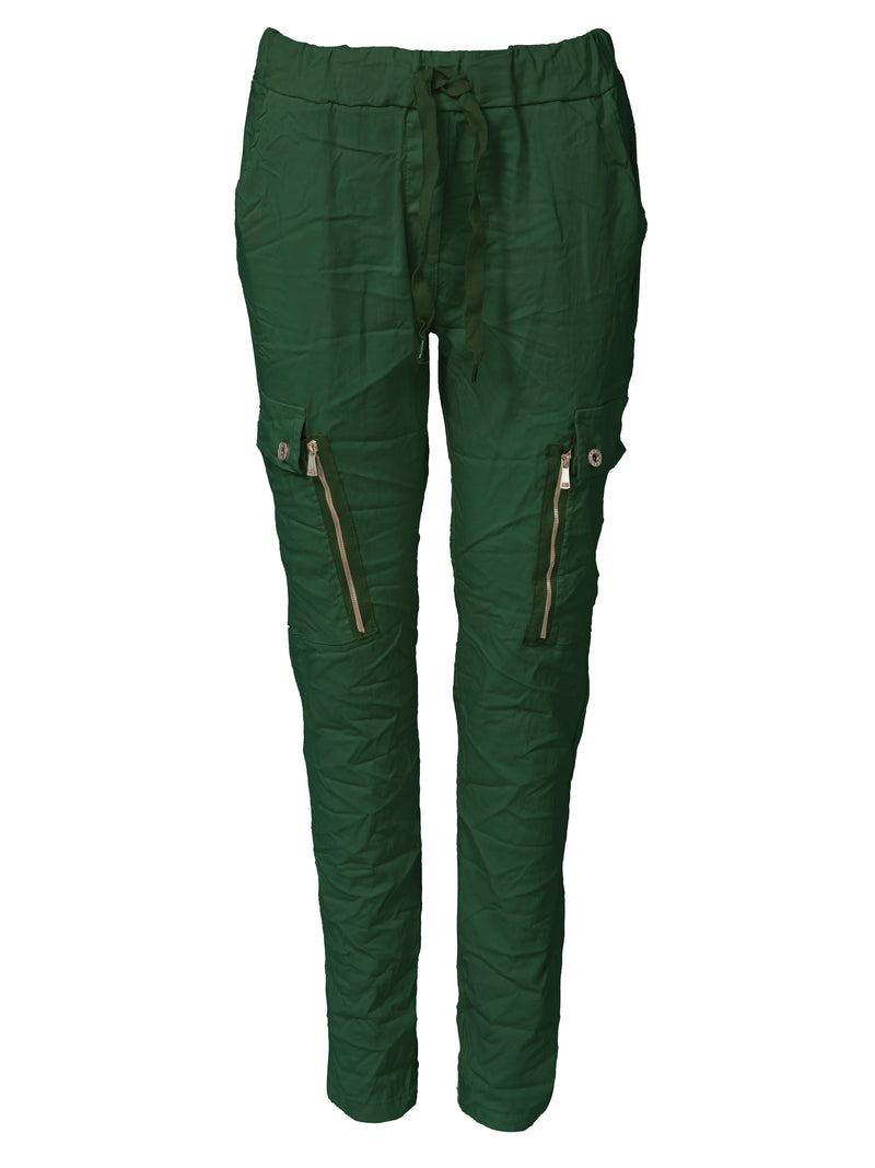 NÜ Pantalon CARMEN Pantalons 358 Green Absolute