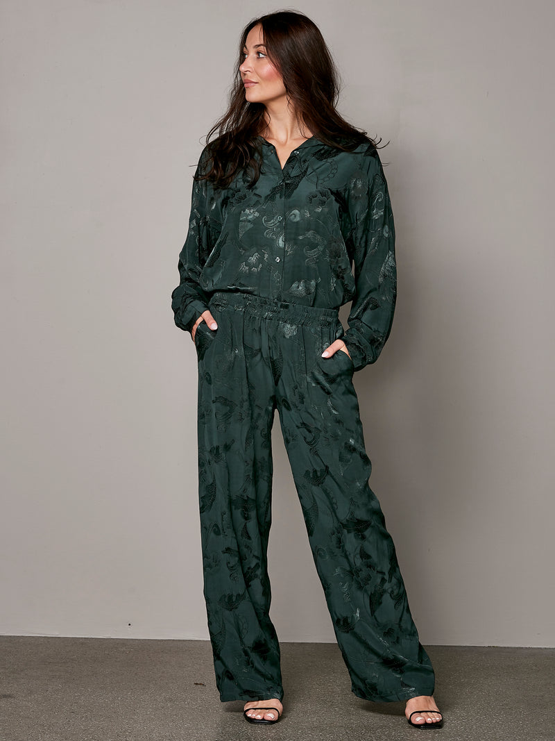 NÜ Pantalon VAVA Pantalons 358 Green Absolute