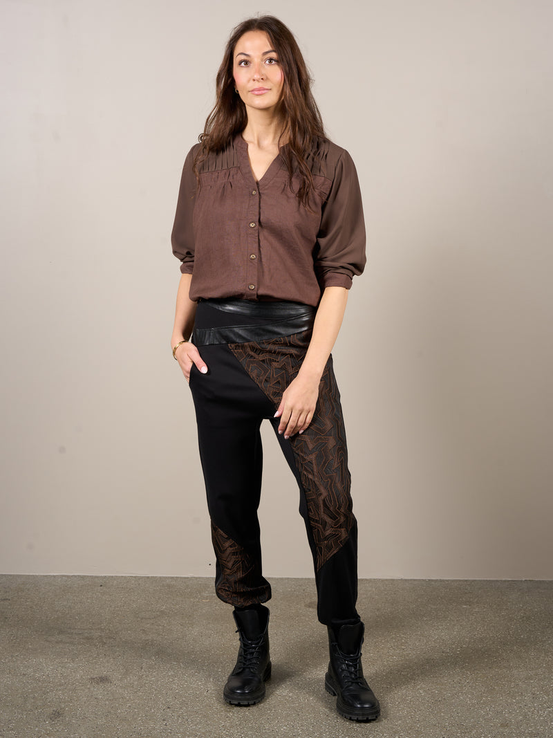 NÜ Pantalon VESTA Pantalons 224 Dark Brown