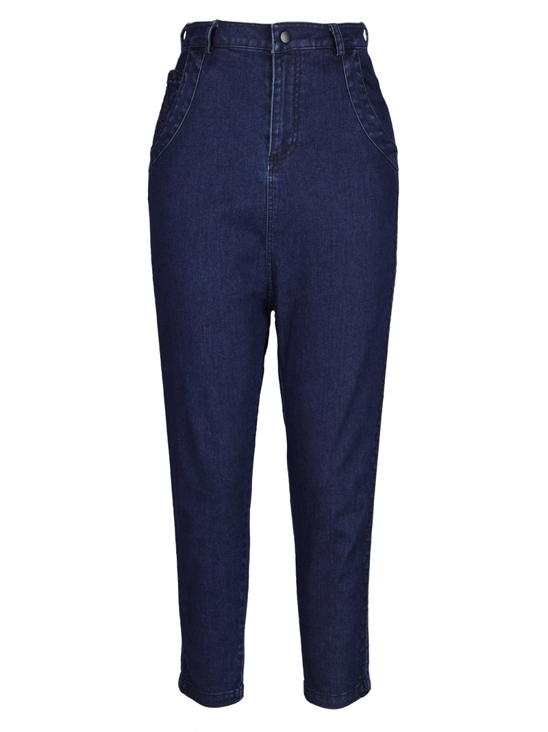 NÜ Pantalon baggy THALIA Pantalons 487 Dark Denim