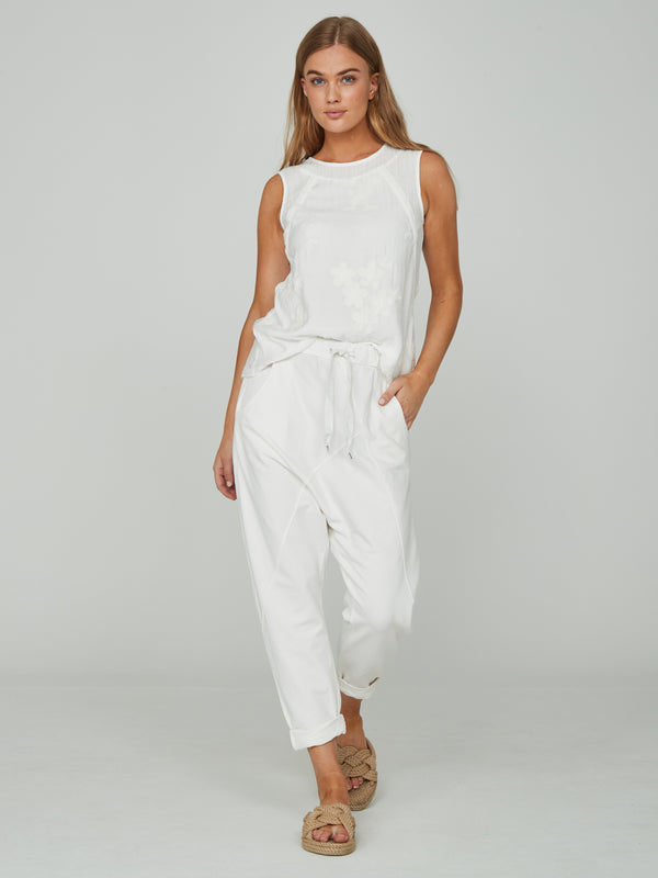 NÜ Pantalon bouffant GITHA Pantalons Blanc