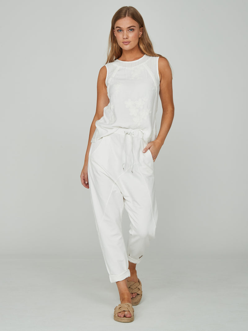 NÜ Pantalon bouffant GITHA Pantalons Blanc