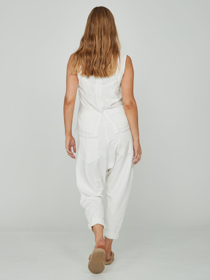 NÜ Pantalon bouffant GITHA Pantalons Blanc