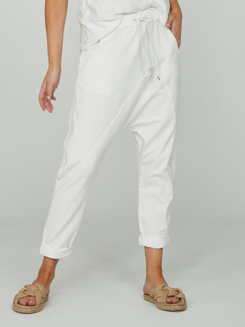 NÜ Pantalon bouffant GITHA Pantalons Blanc