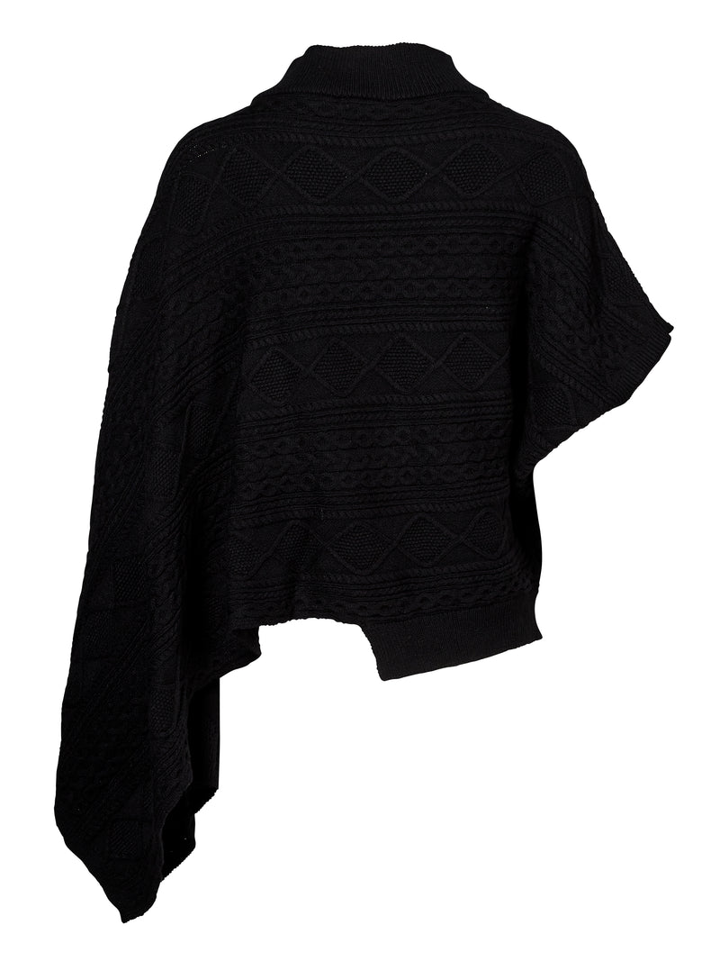 NÜ Poncho tricoté VILNA Ponchos Noir