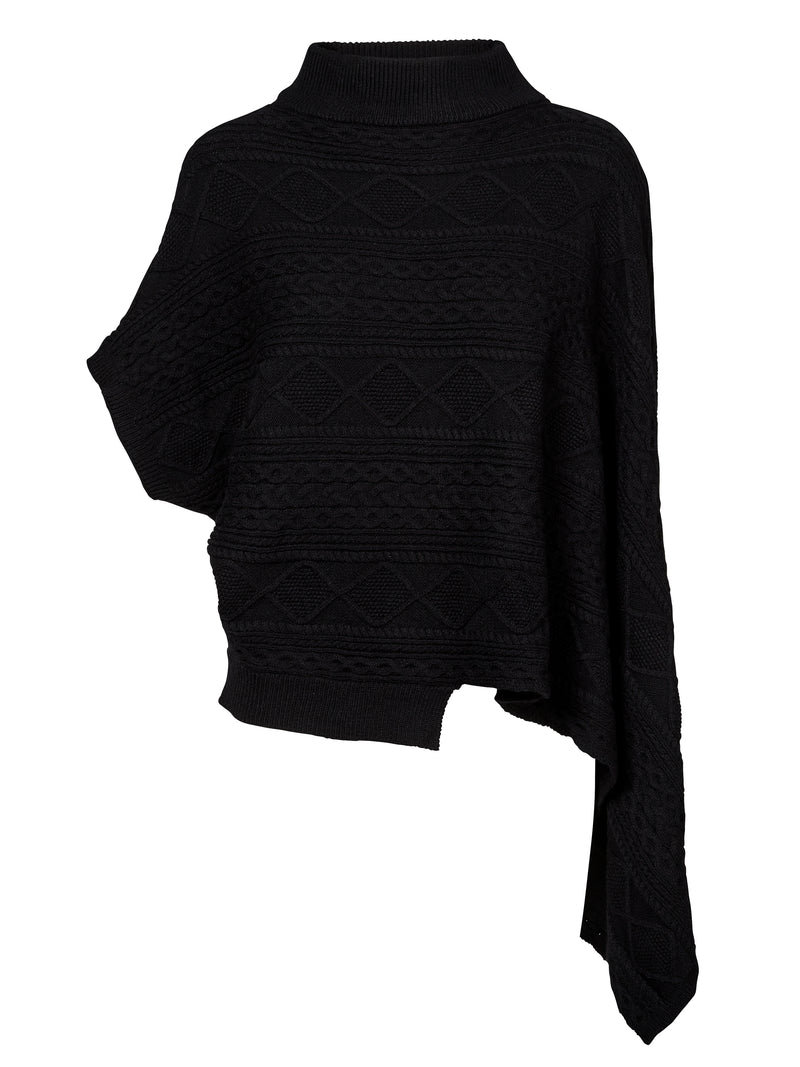 NÜ Poncho tricoté VILNA Ponchos Noir