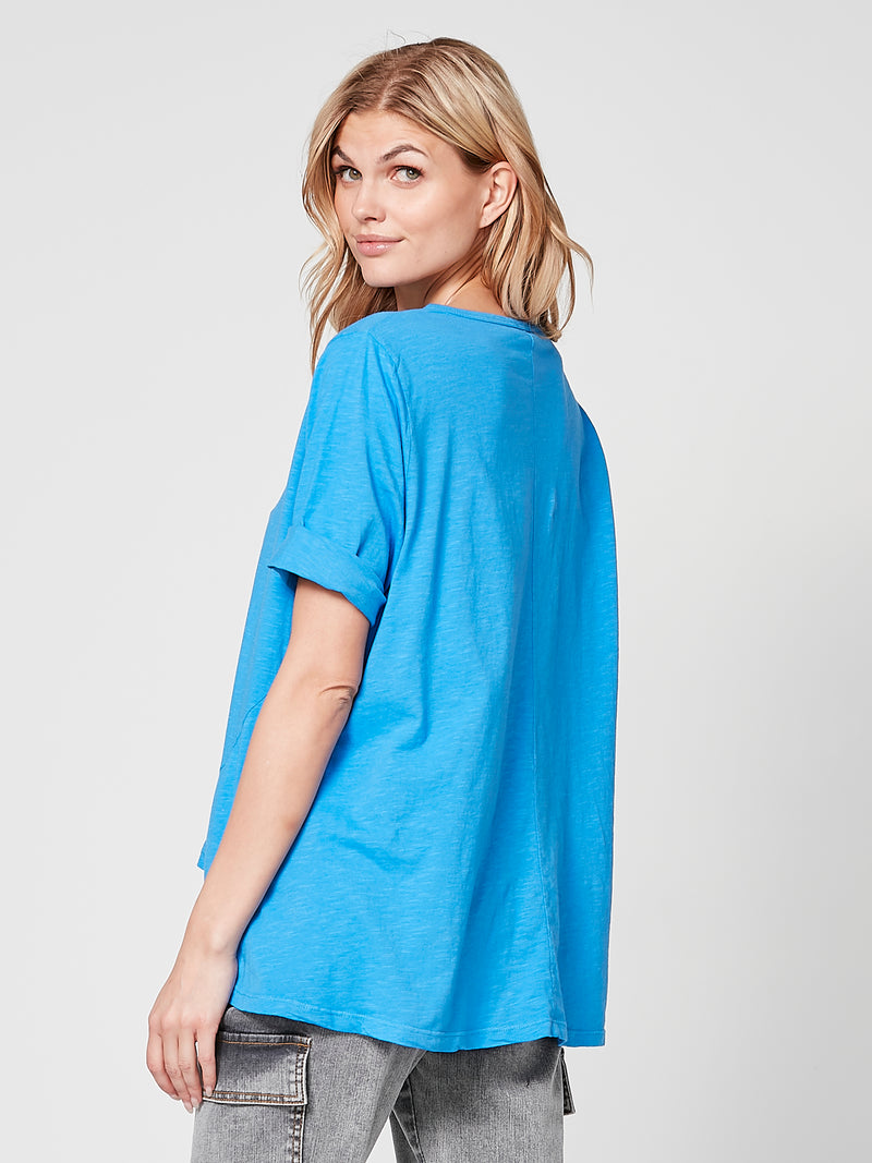 NÜ Pull-blouse OLINDA avec encolure en V Blouses 428 Royal Blue