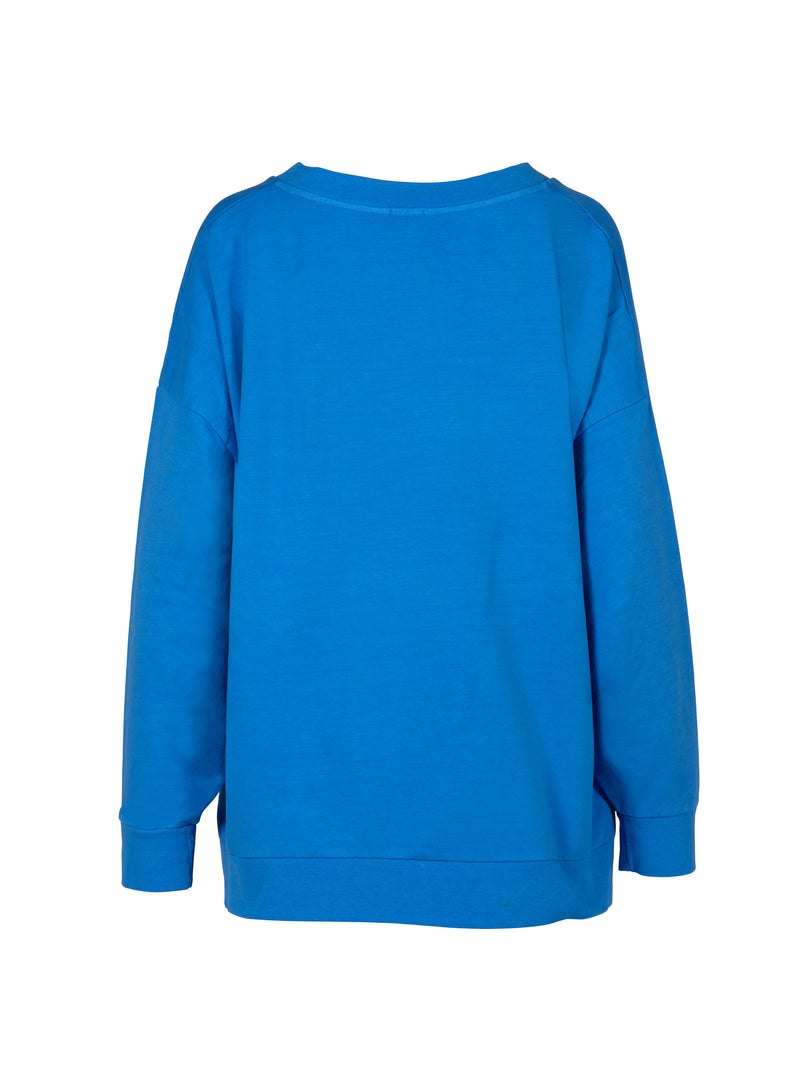 NÜ Pull-blouse OLINDA avec encolure en V Blouses 428 Royal Blue