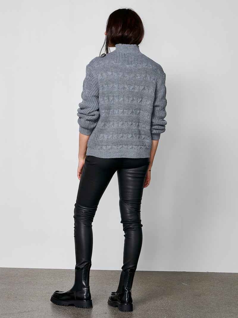 NÜ Pull en tricot YASMIN Chemisiers 901 Grey