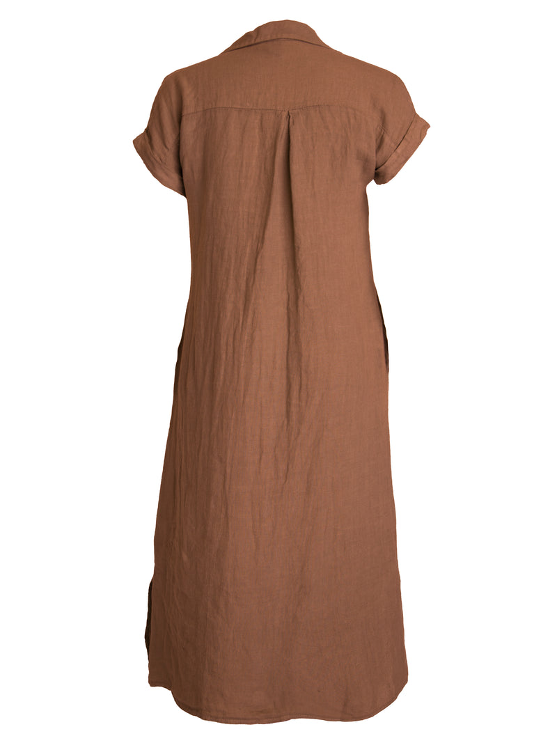 NÜ Robe en lin POLETTE Robes 286 Mocca Mousse