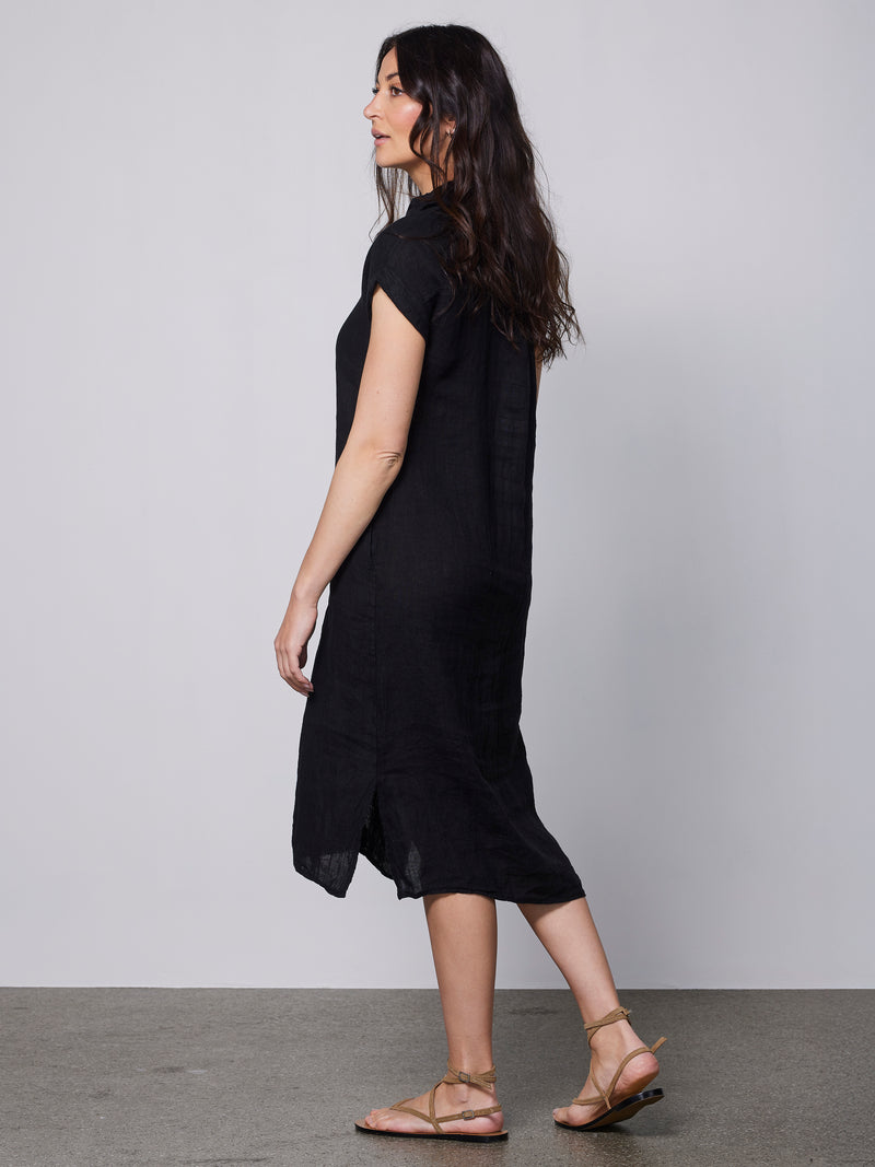 NÜ Robe en lin POLETTE Robes Noir