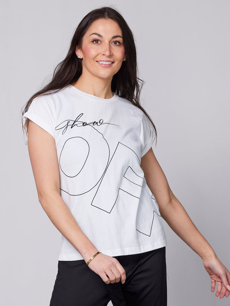 NÜ T-shirt YANISA OFF Débardeurs et t-shirts 110 Creme