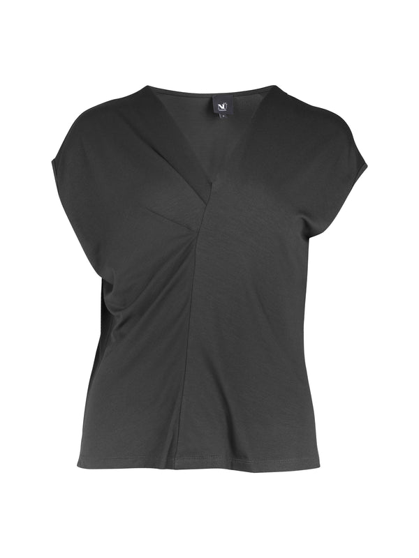 NÜ T-shirt YASMI col en V Débardeurs et t-shirts Noir