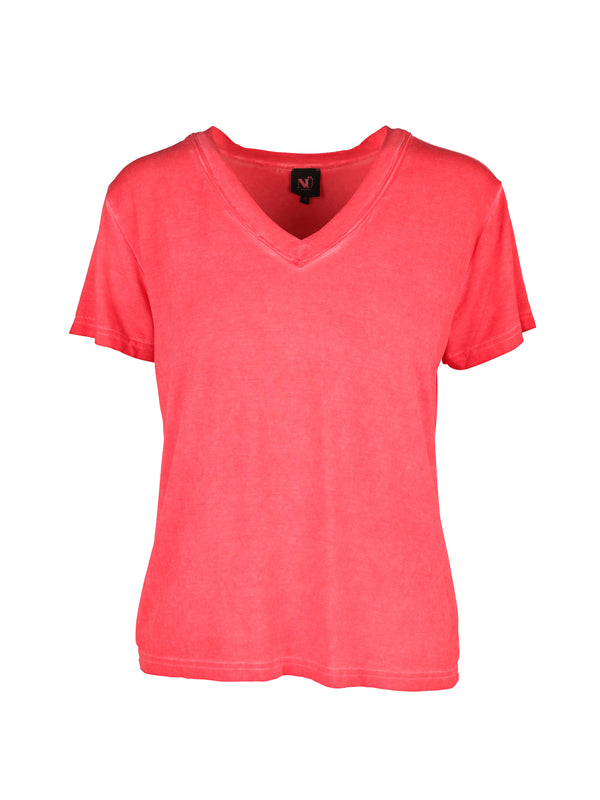 NÜ T-shirt à col en V TENNA Hauts et t-shirts 627 Bright red