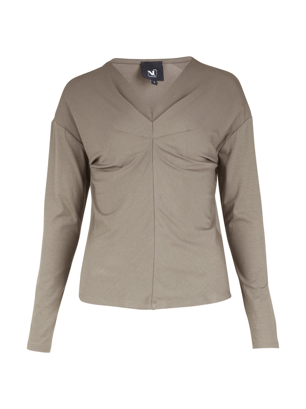 NÜ T-shirt à manches longues YASMI Débardeurs et t-shirts 230 Mud