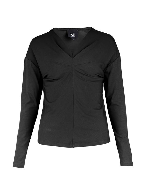 NÜ T-shirt à manches longues YASMI Débardeurs et t-shirts Noir