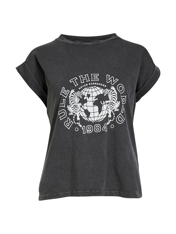 NÜ T-shirt avec texte ZELDA Débardeurs et t-shirts 000 Black mix
