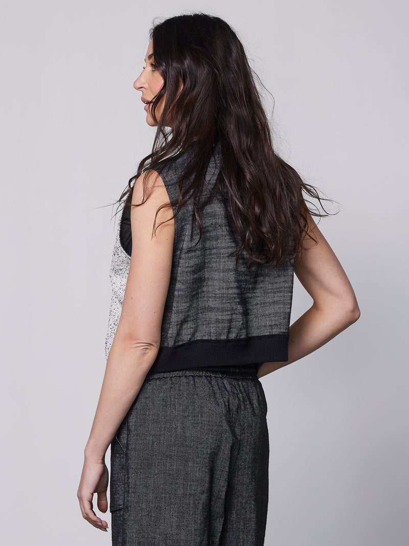 NÜ Veste en lin ZILMA Gilets 150 Sand mix