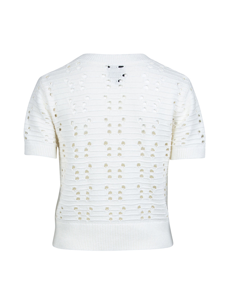 NÜ YAFFA chemisier tricot s/s Chemisiers 110 Creme