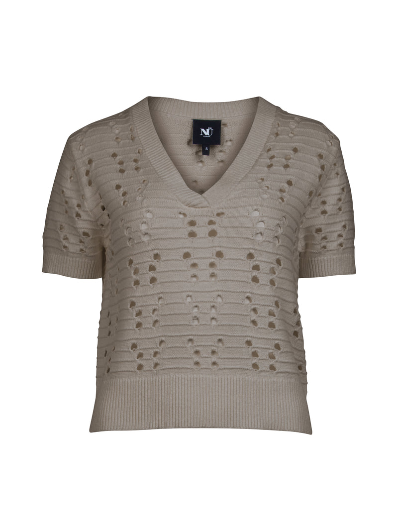 NÜ YAFFA chemisier tricot s/s Chemisiers 230 Mud