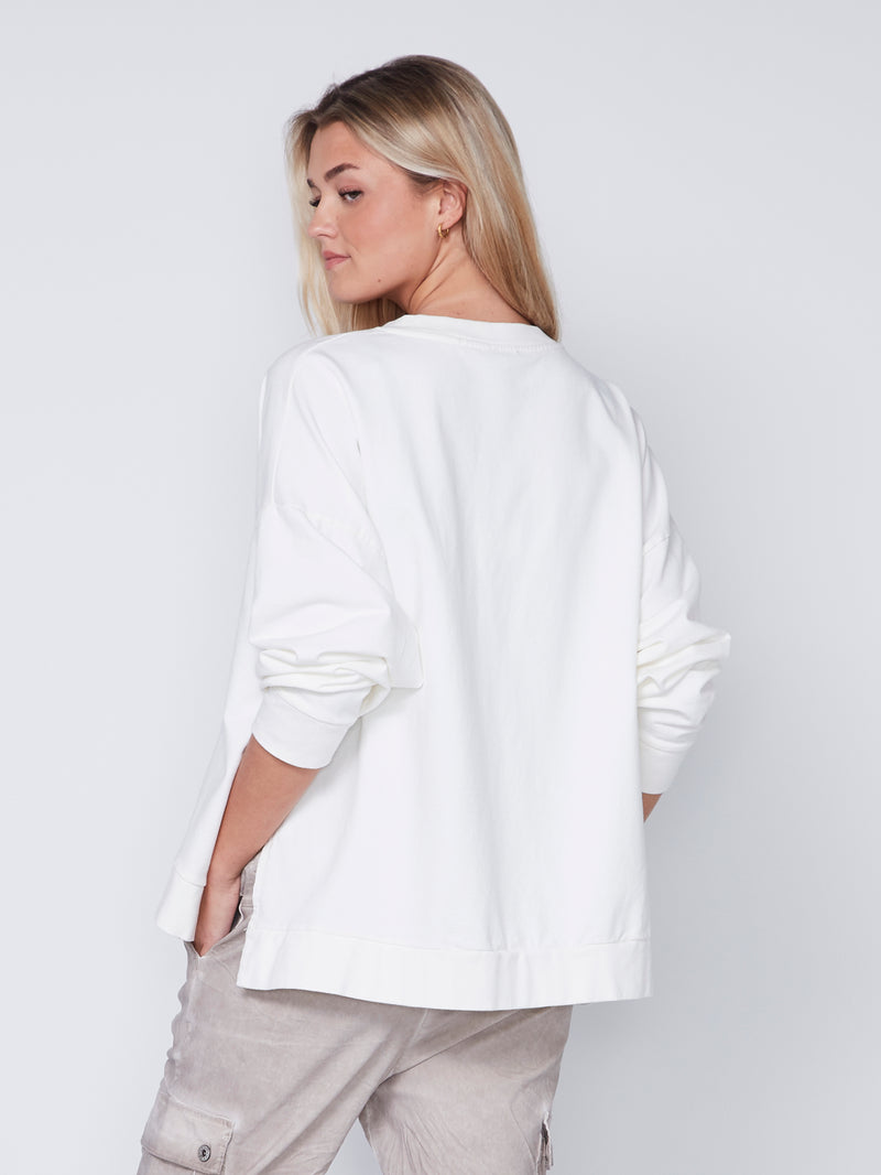NÜ Pull-blouse OLINDA avec encolure en V Blouses 110 Creme